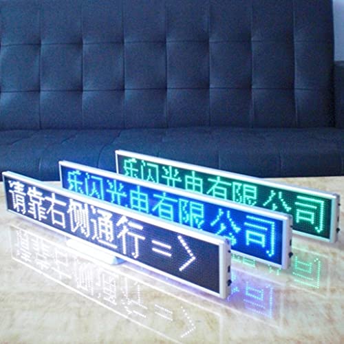 MekUk LED Sign Board Scrolling Message LED Sign Desktop Scrolling Screen Message Display Mini Moving Desk Board Programmable for Store, Car, Business, Promotion (Color : Yellow)