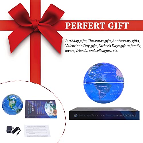 6" Magnetic Levitation Floating Globe Lamp Anti Gravity 360 Rotating Levitating Globe with LED Light Home Office Desk Decor Creative Birthday Christmas Gifts