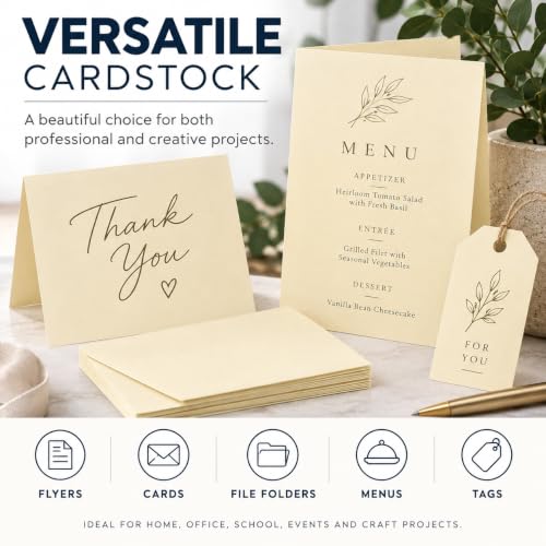 PaperPapers EarthChoice IVORY 8.5X11 90 Index Cardstock 250 PK [LTMK-94268]