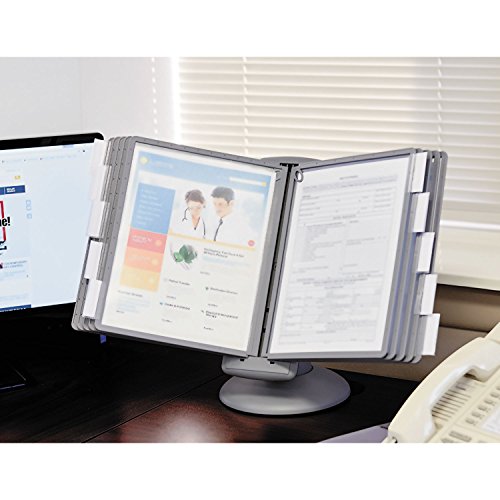 Durable 553937 Sherpa Motion Desk Reference System, 10 Panels