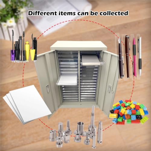 JARYANNIX File Cabinet with Label Transparent Drawers 36 Small Drawers Document Filing Steel Storage Organizer with Lockable Door for Small Parts Office Business Use