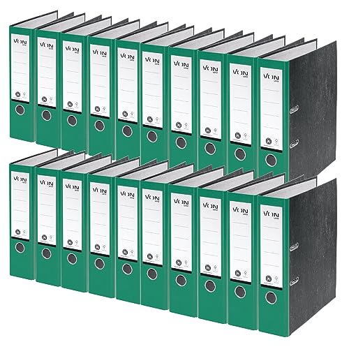 VON Leitz 10530055 A4 Folder, 80mm Spine Width for 600 Sheets, 100% Recycled Paper, Blue Angel & FSC Certified for School, Study & Home