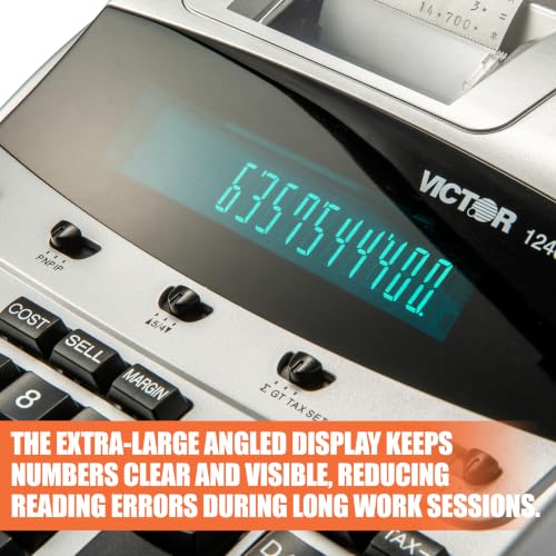 Victor 12-Digit Desktop Adding Machine, (1240-3A)