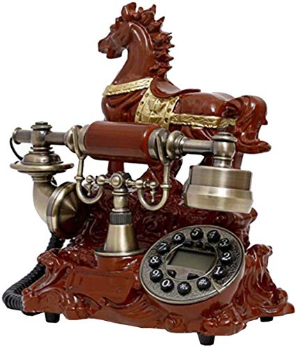 Classic Resin Imitation Jade Retro Phone European Pastoral Retro Telephone Hotel/Home Landline for Home Office Use