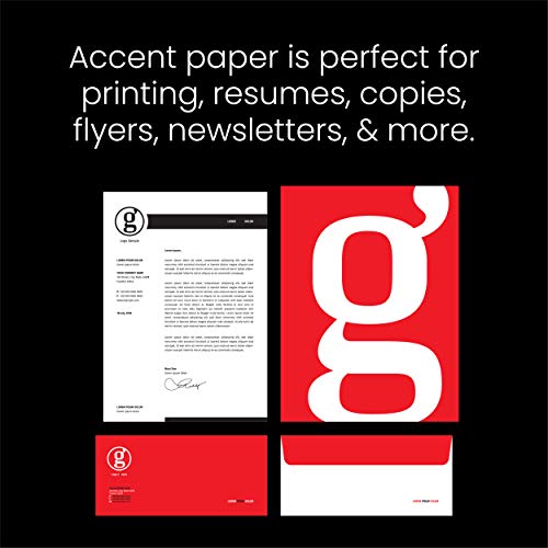 Accent Opaque White Printer Paper, 12” x 18” 28lb Bond/70lb Text Copy Paper – 2,000 Sheets (4 Reams) – Premium Computer Paper with Smooth Finish, 97 Bright, 104gsm – Multipurpose White Paper – 188084C