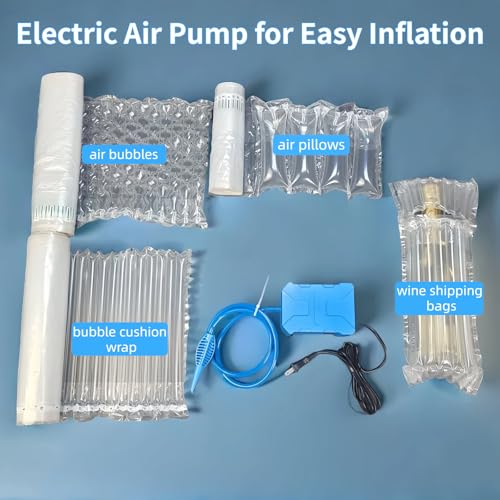 Hijelyn Inflatable Bubble Cushioning Wrap Roll Bottle Shipping Sleeves 15.7"x164' Air Pillows for Shipping Moving, Large Size Air Bubbles Packing Supplies for Fragile Items Packaging Material