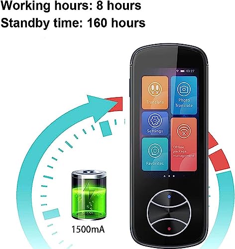 EliteBloom Portable Foreign Language Real Time Way Translations, Portable Real Time Translation, Language Translating Device, Languages P Translator,