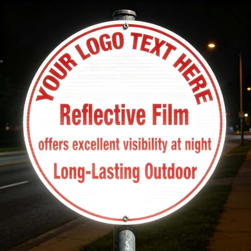 Custom Round Metal Signs Outdoor, 40x40 Inch Personalized Signs for Business, Rust Free Aluminum, UV Ink Printing, Durable/Weatherproof
