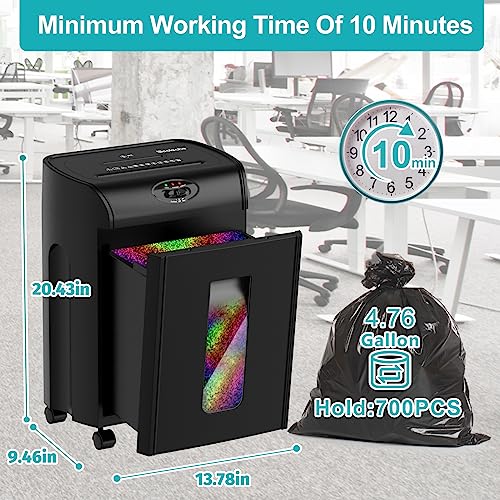 Woolsche Paper Shredder, 16-Sheet Cross Cut with 4.76-Gallon Pull Out Basket, P-4 Security Level, 3-Mode Design Shred Paper and CD/Credit Card, Durable&Fast with Jam Proof System Shredder for Office
