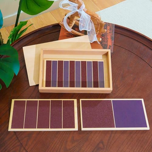 penepico Montessori Tactile Boards Set ABC, Sensory Toys for Kids 3-6, Rough & Smooth Sensory Wooden Boards, Preschool Learning Materials for Fine Motor Skills, Montessori Sensory Toys for Toddlers