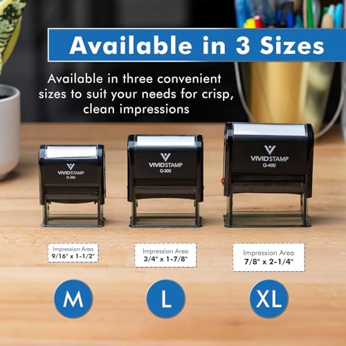 Classic Past Due Self Inking Rubber Stamp Combo with Refill (Blue Ink) - X-Large (10 Pack)