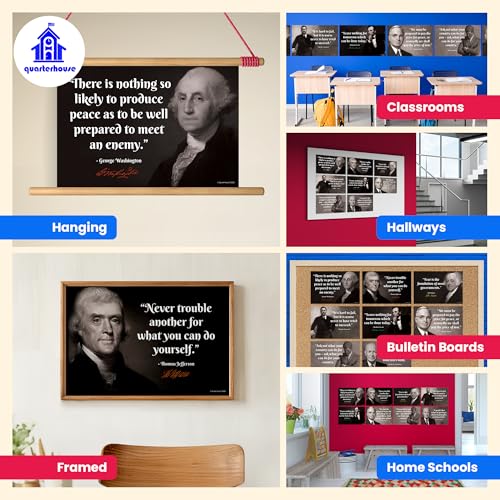 Quarterhouse 8 Poster American President Quotes Classroom Set