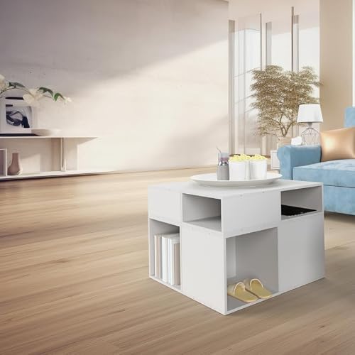 Niche Cubo Half Size Wood Stackable Storage Bookcase Shelf Organizer Cube - 3 Pack - Snow White