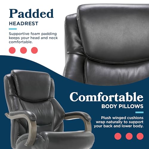 La-Z-Boy Big and Tall Executive Office Chair Lumbar Support, Leather Chair