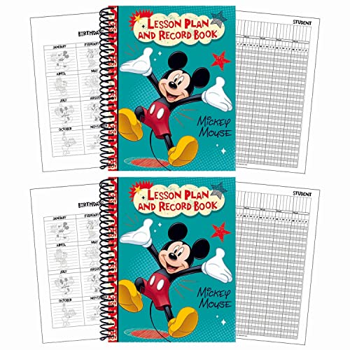 Eureka 40 Week Mickey Lesson Plan & Record Book, Pack of 2 (EU-866267-2)