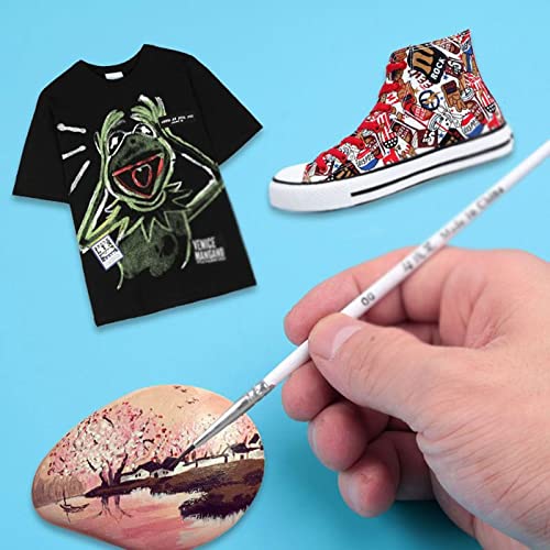 3 Nylon Brush Hook Cable Professional Pointed Brush for Acrylic Water Color Painting (Color : Golden) (D)