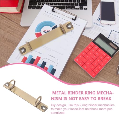 Ring Binder Mechanism Pack of 10 Detachable 2 Ring Metal Spine Bar File Holder for Planner