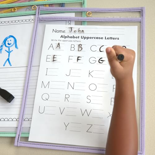 Really Good Stuff Re-Markable Dry Erase Sleeves – Bold Vibes - 6 Colors