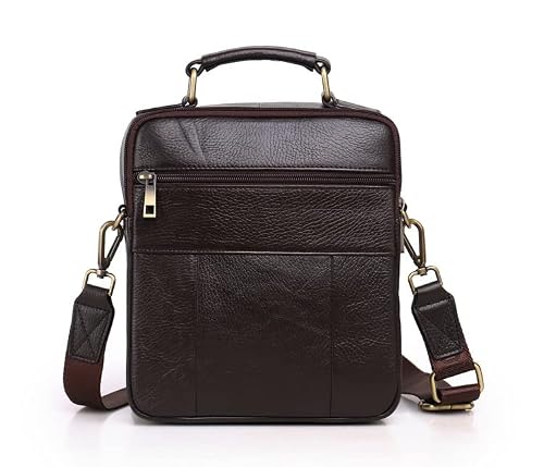 Sxdthy Messenger Bag for Men, Waterproof Laptop Briefcase Bag, Large Satchel Shoulder Bag for Men (Color : Brown, Size : 24.5 * 21 * 7CM)