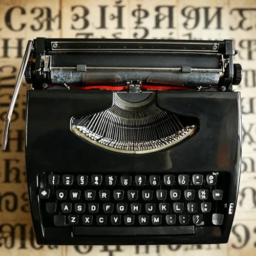 Portable Vintage Manual Typewriter Classic Old Fashioned Typing Machine Retro Manual Typewriter for Creative Writing Letters(Black)