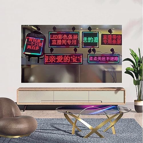 MekUk LED Sign Board Scrolling Message P5 Full Color LED Display Board for Business Advertising, Programmable Scrolling Message Light Signs for Store, Car, Business, Promotion (Color : Multi-Colored