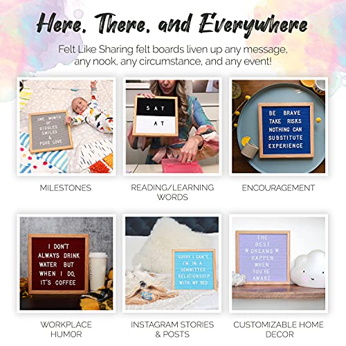Felt Like Sharing Felt Letter Board – Seafoam Green (10x10, 300 Letters)