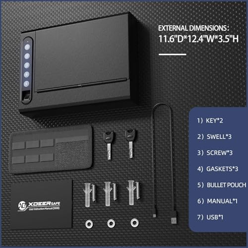 XDeer Biometric Wall Safe without Gas Strut for Quick Access