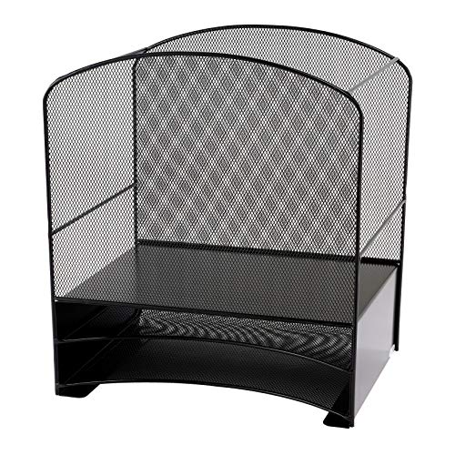 Safco Products 3260BL Onyx Mesh Hanging File with 2 Horizontal Sorters, Black