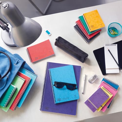 Clairefontaine 3154Z - Set of 10 Notemakers Europa Spiral Notebooks - A4 21x29.7 cm - 120 Detachable Lined Pages - 90 g White Paper - Glossy Card Covers - Random Colours