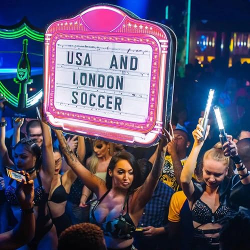 Fablestoryem LED Bottle Presenter Letter Board,Handheld LED Letter Bottle Presenter,Color Letter Billboard,LED Night Club Birthday Wine Bottle Presenter,for Club,Night Club,Party,Home Decor,Wedding,A