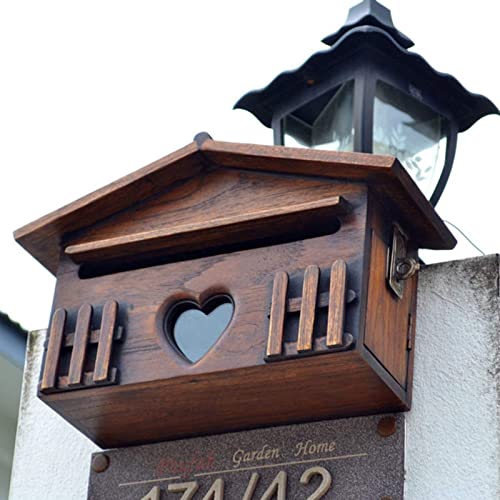 ZEELYDE Donation/Charity/Suggestion Box,Charity Fundraising Wooden Fundraising Box - Natural Wood Rustic Wall Mounted Suggestion Box, Christian Fundraising Storage Box - Suggested Charity Box