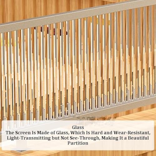 Glass Room Divider Office Partition Tempered Glass Panels Table Dividers Panels Partitions(B,90x30cm)