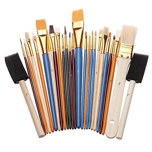 UOHLCX HBJWOV 25Pcs/Set Drawing Painting Nylon Brushes Set Oil Watercolour Art Painting Brushes Set Artist Drawing Tools Accessories