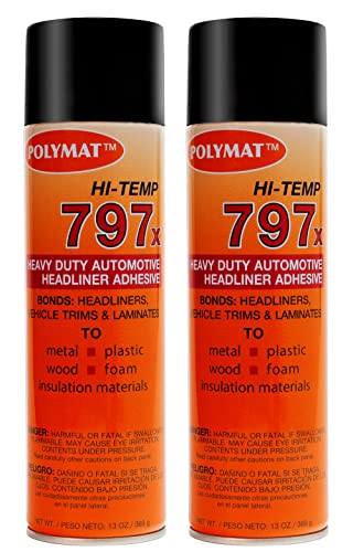 Polymat 797x Hi Temp Spray Adhesive Can high Temperature Headliner Glue 220F (2)