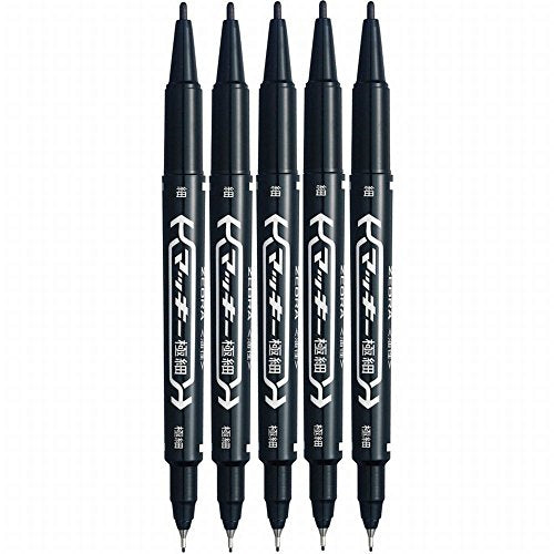 5×3 sets (15 pieces) P-MO-120-MC-BK5 zebra McKie extra-fine permanent marker black (japan import)