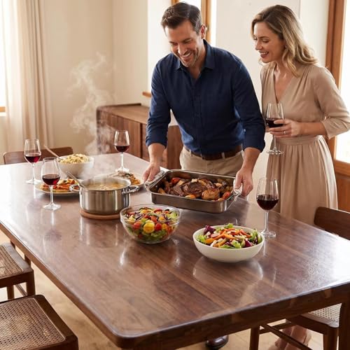 35x48 Inch Dining Table Protector Frosted Desk Pad Blotter Office Desktop Protector Mat for Computer Laptop Keyboard Plastic Vinyl Thick PVC Table Pad Cover Protector Waterproof Tablecloth