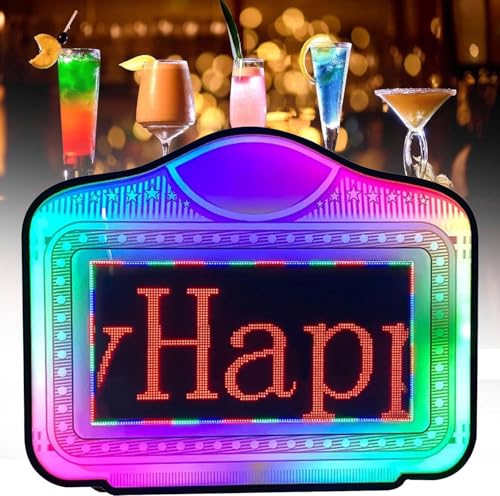 Night Club Signs VIP Board LED Message Board,LED Club Bottle Presenter,App Programmable Color Display Screen,For Wedding, Birthday,Parties,Club VIP Service,B