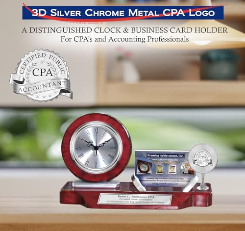 CPA nameplate Certified Public Accountant Desk Business Card Holder Gift