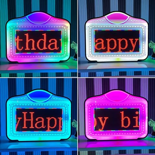 AUTUMFLATGAO LED Letter Bottle Presenter, Color Lighted Display, Bottle Service Sign, APP Edit Your Own Rolling Message, Club Signs for Bottle Service