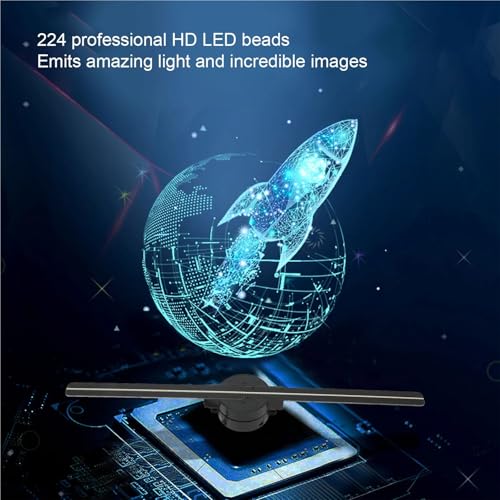 3D Hologram Fan 2000x224 Clear Custom Editing WiFi Projector for Business