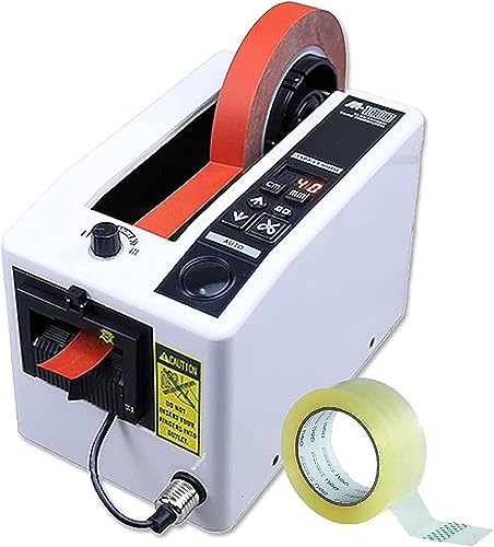 ZQJYMXM Automatic Tape Cutting Machine, Manual/Auto Electric Tape Dispenser, 5-999mm/20-999mm Cutting Length, 7-50mm Tape Width, for Cutting Scotch Tape, Double-Sided Tape, Cotton Tape,M-1000