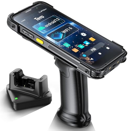 Tera Android 13 Barcode Scanner PDA: SE4710 Engine, Charging Cradle, P166GC