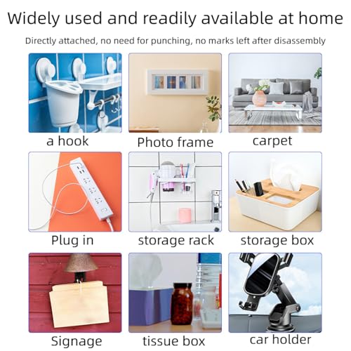 HKINFLRK 4 Pack of Nano Double Sided Tape Heavy Duty, Washable Reusable Removable for Hanging Picture, Poster, Carpet, Photo Deco