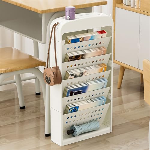 Multilayered Book Cart On Spacious and Sturdy Storage Organizers for Home and Office Supplies School Daily Use Kids Bookshelf