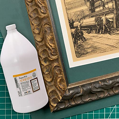Lineco Frame PVA Adhesive, Acid Free, Dried Clear and Flexible, 1 Gallon