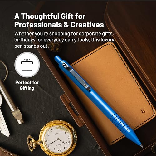 Everyman EDC Grafton Aegean Full Click Refillable 0.7mm Metal Gel Ink Pen