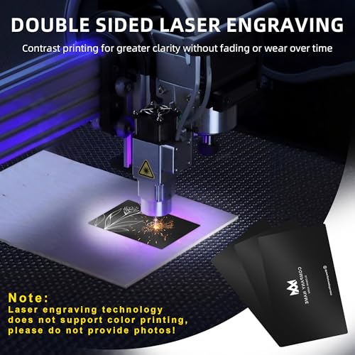 50-500pcs Personalized Metal Business Cards,Double Sided Laser Engraved