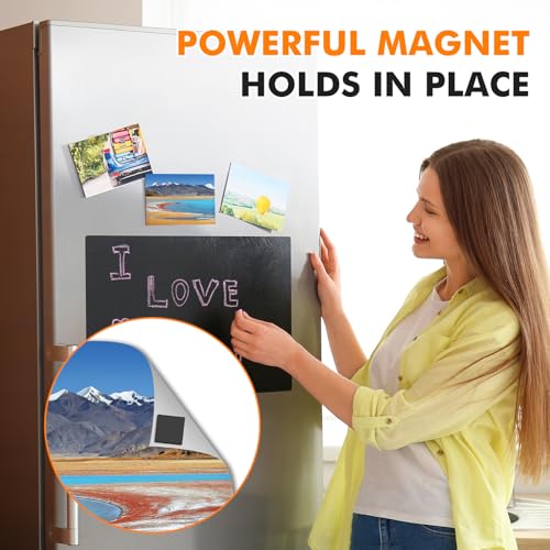 Aertiavty Magnetic Squares with Adhesive Backing, 480 Pcs 2" Fridge Magnets, Magnetic Strips with Adhesive Backing, 80 Mil Magnet Sheets for Whiteboard, Refrigerator, Crafts, Easy Peel and Stick