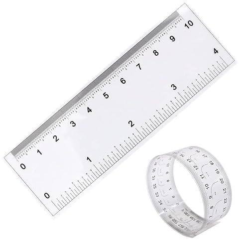JUIYU Microscope Accessories Kit 10/30/60/100/150cm Transparent Soft Ruler 30CM(R Angle) Straightedge Scale 0.1mm/0.5mm Measuring Calibration Card Microscope Slides (Color : 150CM (Scale 0.1mm))