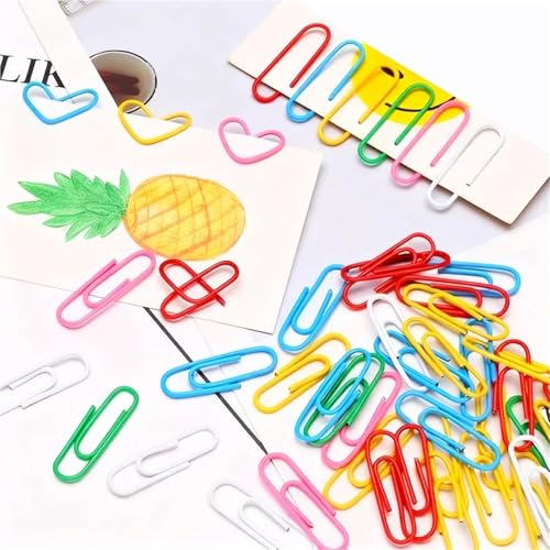 Paper Clips Color Paper Clips 1000/2000PCS Small Office Stationery Document Fasteners
